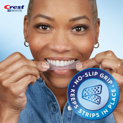 Crest 3D Whitestrips Age Renew close-up of whitening effect on smile