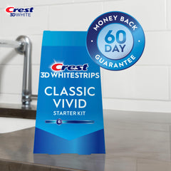 Crest 3D Whitestrips Classic Vivid, adhesión segura, no se desliza durante la sesión.