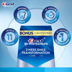 Crest 3D Whitestrips Glamorous White packaging front showing the kit.