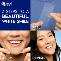 Crest 3D Whitestrips Vivid Plus bathroom counter setup ready for daily whitening