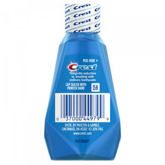 Crest Pro-Health Mouthwash on-the-go bottle promotes 12-hour fresh breath confidence.