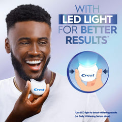 Crest Emulsions LED glow indicates an active whitening session
