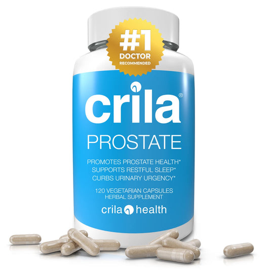 CRILA Prostate Support bottle illustrating natural urinary support