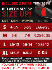 CRUVHEAL Work Pro Comfort Insole fits many types of footwear.