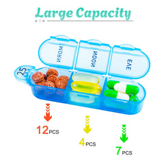 Cruxer detachable daily pill case enabling easy packing for travel