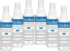 CryoDerm spray bottle front label for easy recognition and use