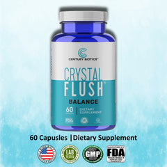 CRYSTAL FLUSH Balance Feet doctor-recommended packaging badge.