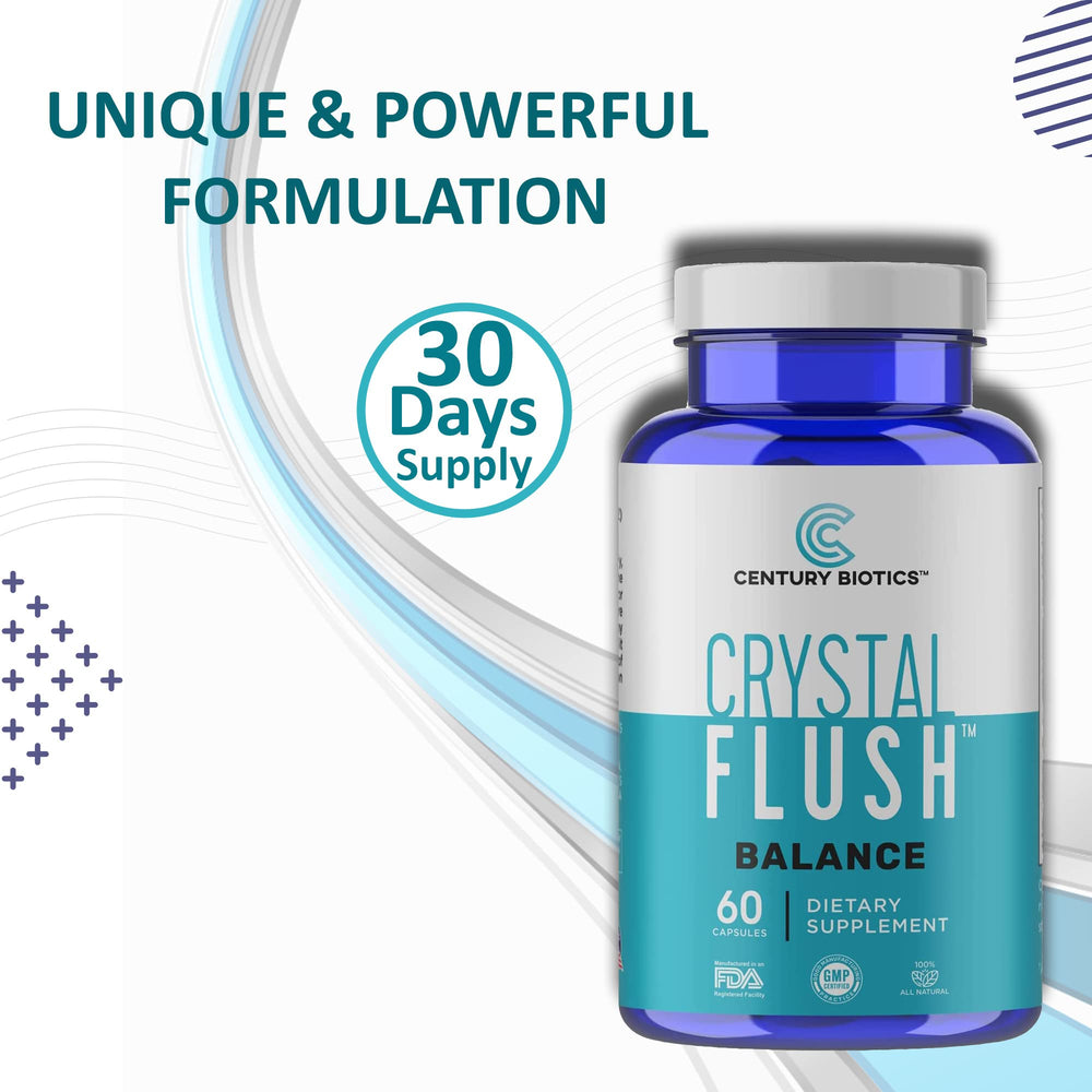 CRYSTAL FLUSH Balance Feet herbal extracts highlight oregano and lactobacillus.