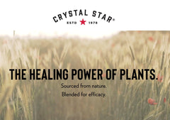 Crystal Star Fibro Defense bottle with soft lighting for premium feel.