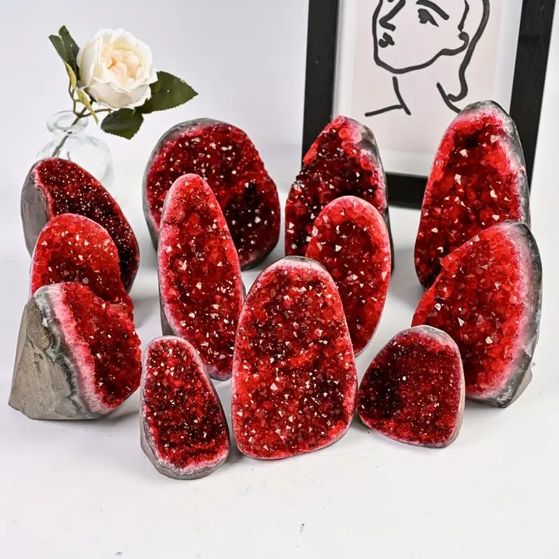 CrystalHola Claret geode conversation piece for rooms