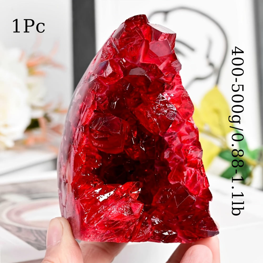 CrystalHola Claret geode exterior raw stone contrast highlights natural beauty