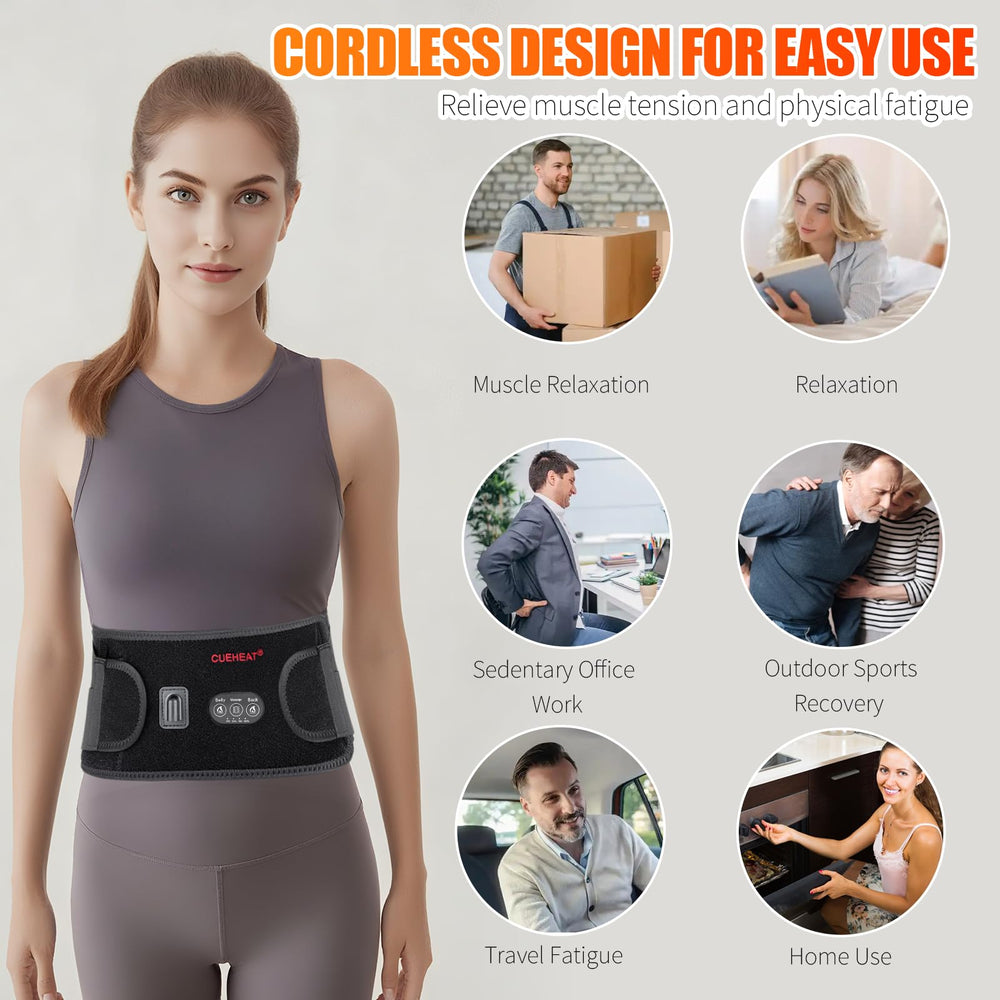 Detachable pillars align with the spine for customizable support