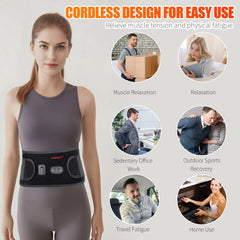 Detachable pillars align with the spine for customizable support