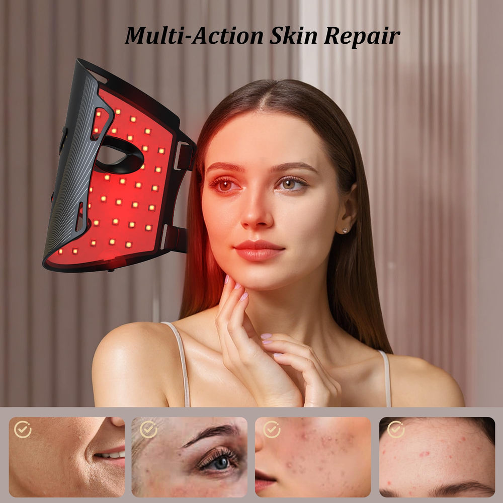 CUEME eye shield-secured mask during adjustment for comfortable, safe sessions.
