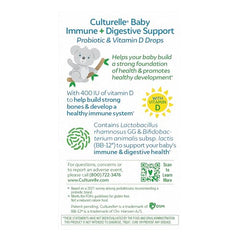Culturelle Baby Probiotic Drops dropper dispensing onto a spoon for easy feeding.