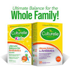 Culturelle gluten-free and dairy-free label on package highlights dietary compatibility.