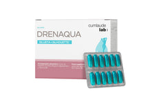 Cumlaude Drenaqua capsules pack back details usage and ingredients.