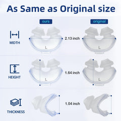 CUORD quiet-seal nasal pillow minimizes air leakage for a calmer night.