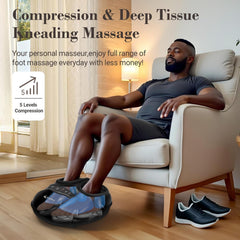 CuPiLo Foot Massager Air Compression delivers a complete foot grip for refreshed feet.