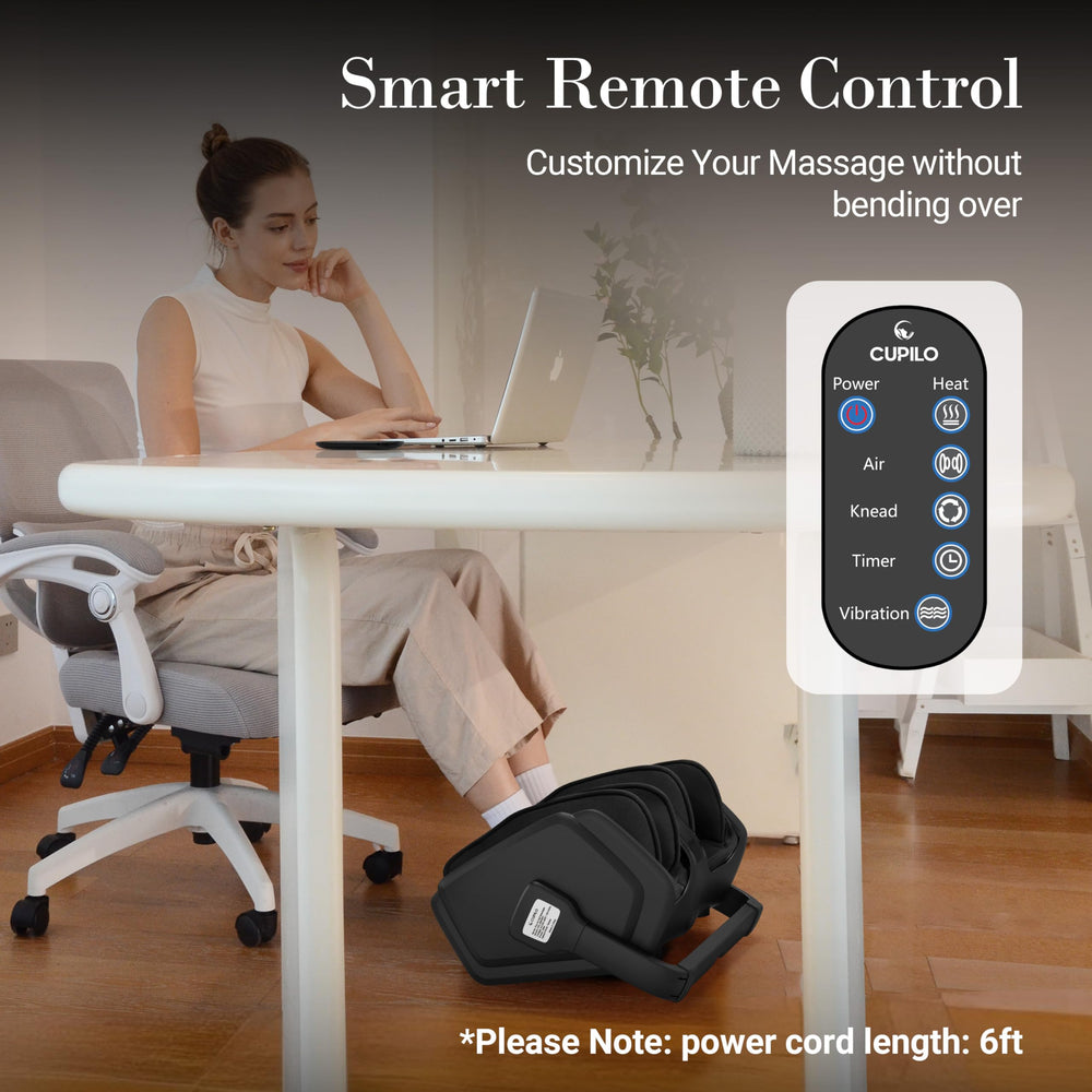 CuPiLo foot massager non-slip pad keeps device stable.