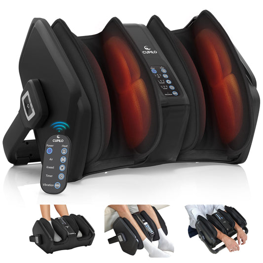 CuPiLo foot massager with remote control offering convenient operation.