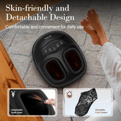 CuPiLo Foot Massager fits up to men's size 13 for versatile use.