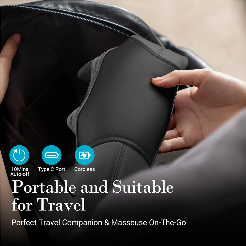 CuPiLo massager shows USB-C charging for on-the-go use.