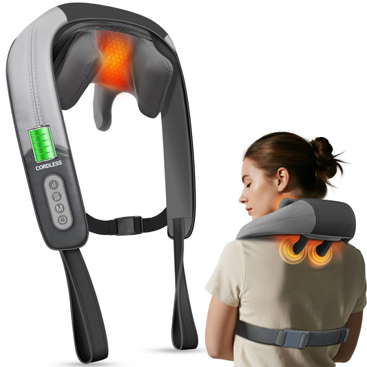 CuPiLo neck shoulder massager with heat offers on-the-go comfort