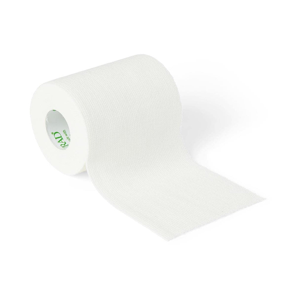 Curad elastic tape used in a bandage application for additional support.