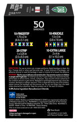 CURAD Ironman bandages rugged woven fabric flexes with body movement