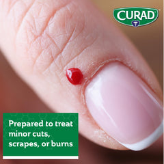 CURAD Naturals 8-count box shown, ideal for home first aid kits.