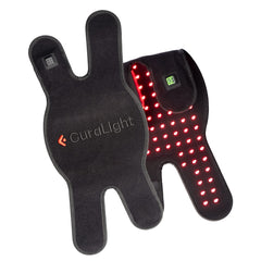 Curalight knee pain wrap front view for targeted red light therapy.