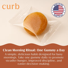 curb APPETITE flavor shot showcasing refreshing ginger lemon taste.