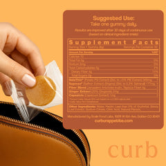 curb APPETITE gummies on a desk, easy daily routine for fullness.