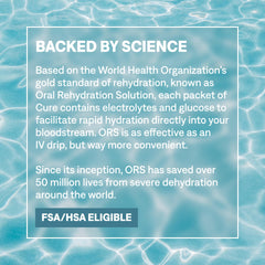 FSA/HSA eligibility seal on Cure Hydration box