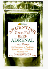 CurEase Argentine Beef Adrenal powder pouch showing convenient packaging for daily use.