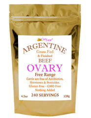 CurEase Beef Ovary Powder in a resealable pouch, ideal for daily supplement routines.