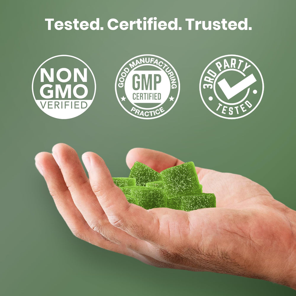 Cured 4-in-1 vitality gummies are vegan and non-GMO.