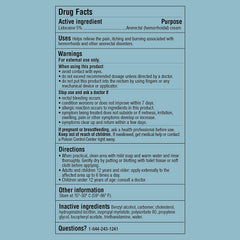 Curist 5% Lidocaine Cream Tube side view for easy grip and controlled application.