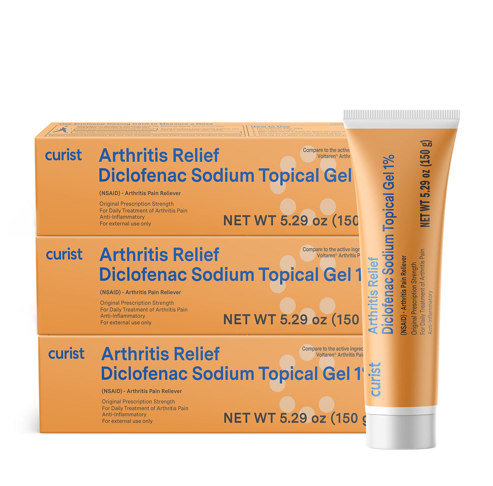 Curist Diclofenac Arthritis Cream Gel 1% tube front view for targeted joint relief.
