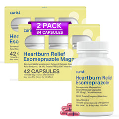 Curist Esomeprazole 20mg capsules bottle for daily heartburn relief.