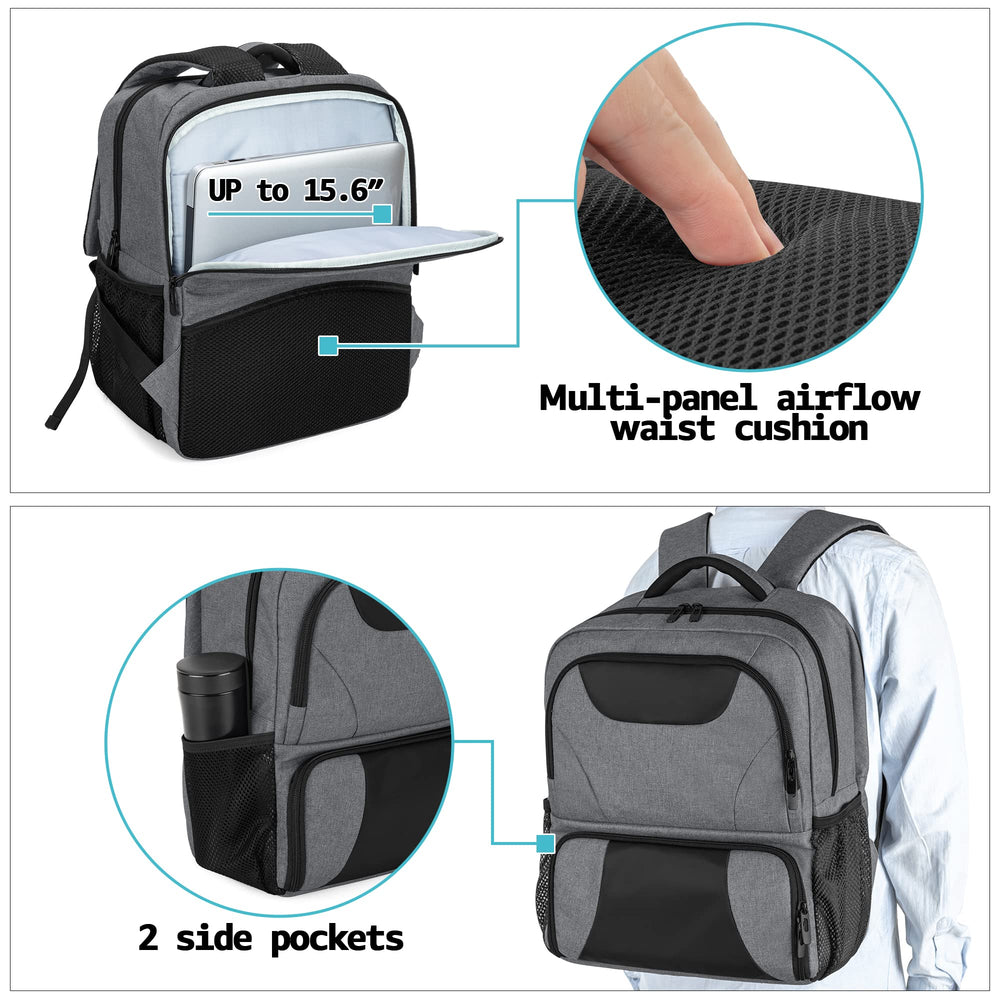 CURMIO CPAP backpack durable nylon with velvet lining cushions your gear.
