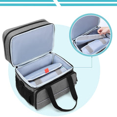 CURMIO CPAP travel bag bottom compartment holds the machine securely during transit.