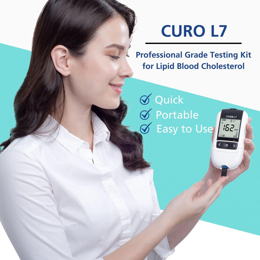 CURO-L7 test strips pack with five strips for reliable results
