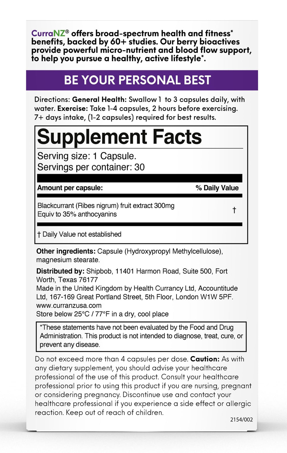CURRANZ capsules close-up highlighting potency.
