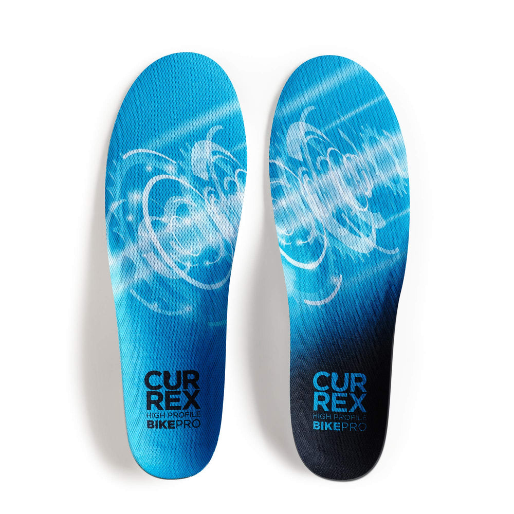 CURREX BikePro midfoot support stabilizes pedal action for improved control.