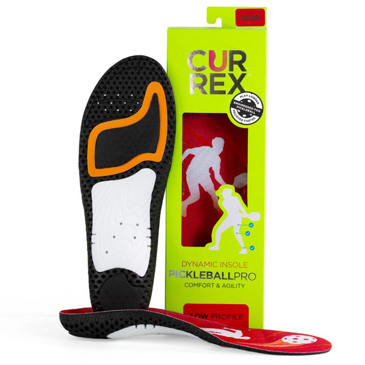 Currex PICKLEBALLPRO insole with super grip surface enhances court stability.