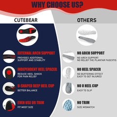 CUTEBEAR fabric layer reduces odor to keep feet fresh.