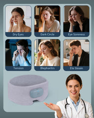 CUZRICH heated sleep mask soft-fabric close-up emphasizing skin-friendly material.