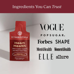 CYMBIOTIKA Daily pouch being squeezed into a drink for easy use.